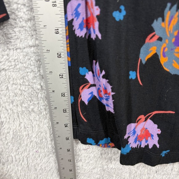 Anthropologie Moulinette Soeurs Willa Floral Jumpsuit Size‎ S Black Wide Leg Bow - Picture 7 of 10